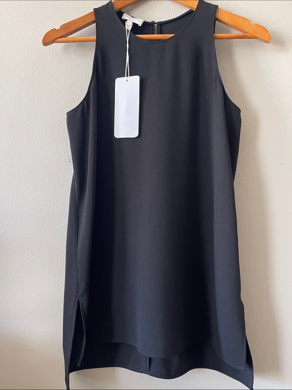 Escada Black Sleeveless top blouse classic